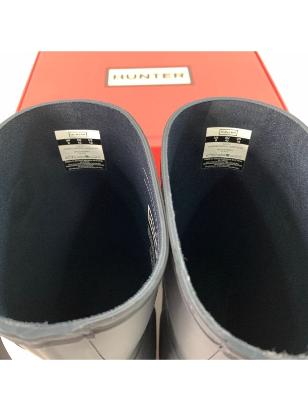Hunter Womens Short Rain Boots Black Size 10 Waterproof Adjustable Strap - Picture 6 of 8